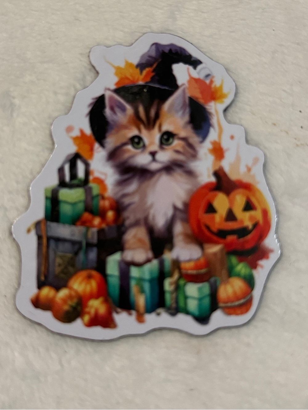 💜 MAGNETIC Kitten’s Fall Portrait Sticker